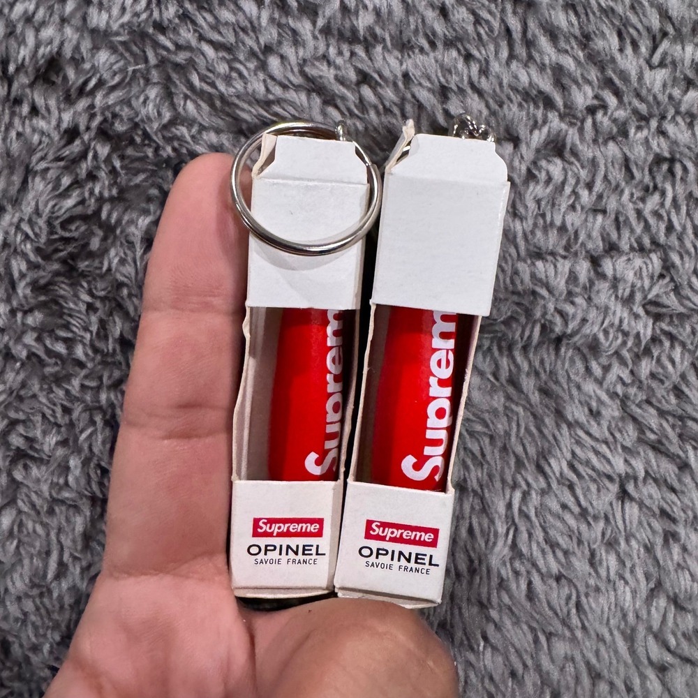 Supreme Opinel No. 02 Folding Knife Keychain Red Box Logo SS20 Accessory New (1) - Picture 2 of 3